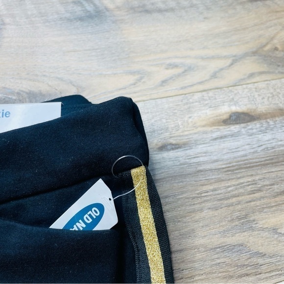 OLD Navy NWT Pixie Pants in Black with Gold Stripe Work Trousers Ankle Length - Picture 5 of 12